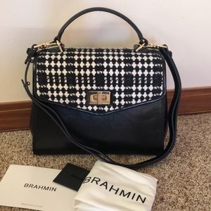 Brahmin Rene Black Hillside Satchel